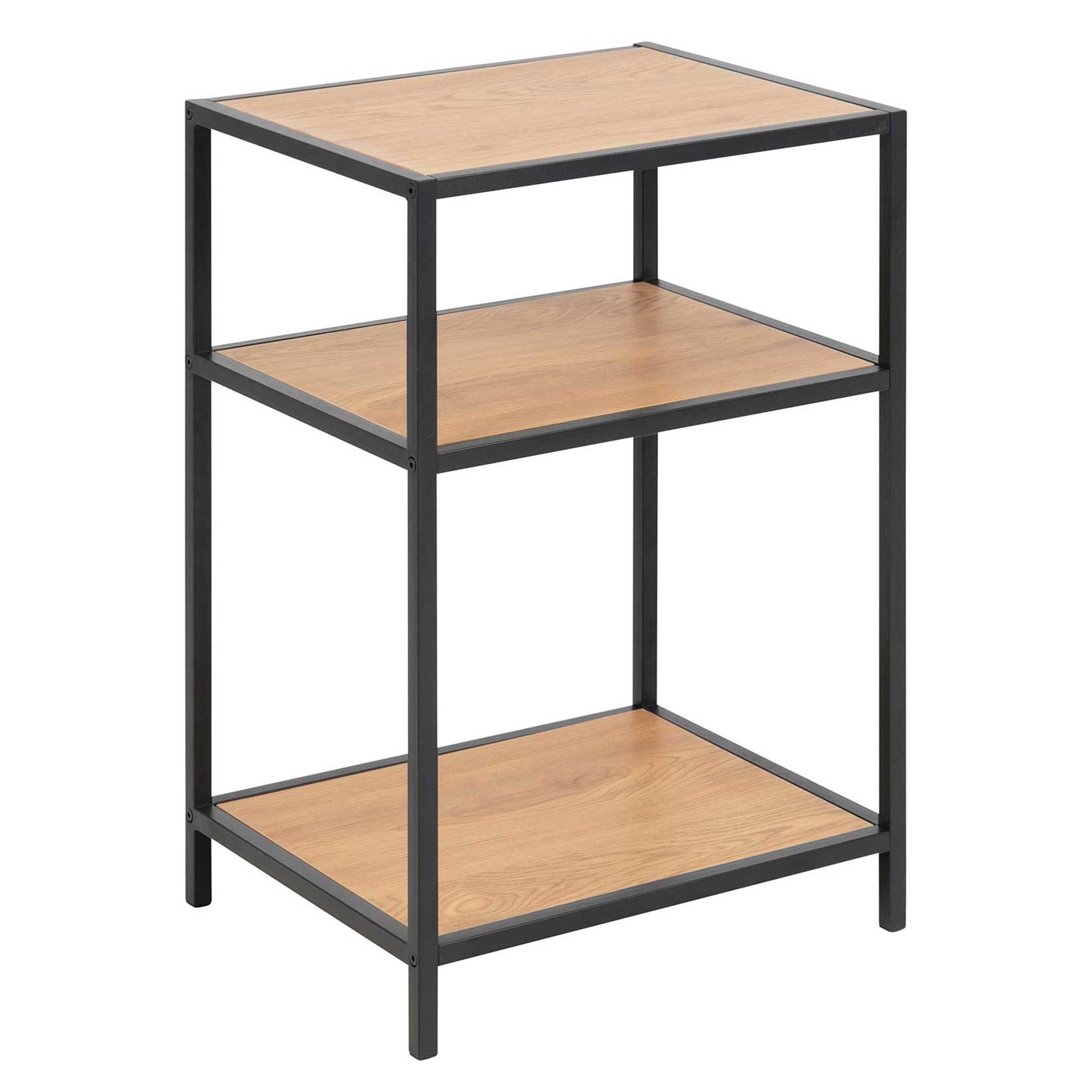 Table de chevet Dover - noir/chêne sauvage