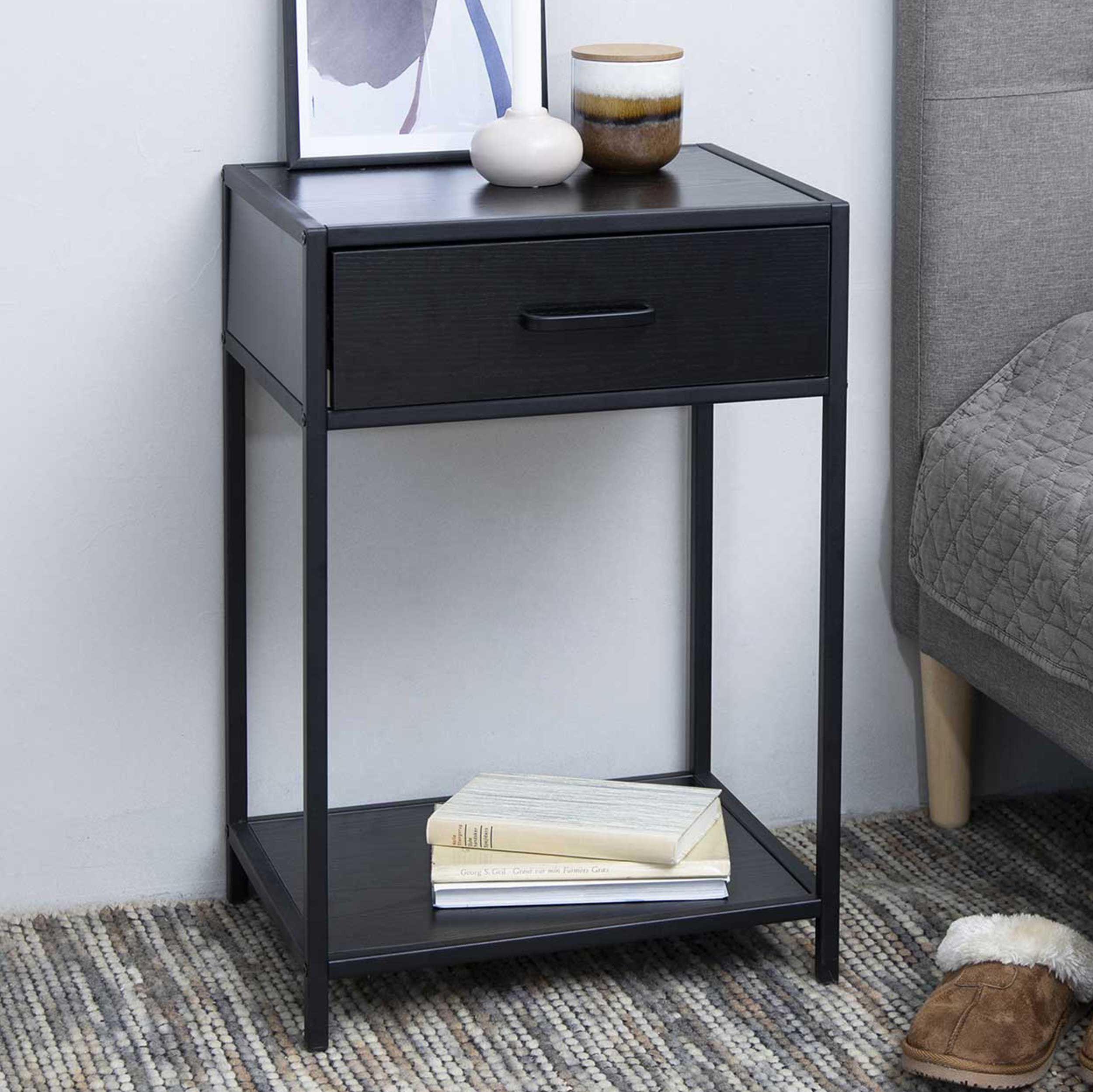 Table de chevet Dover 1 tiroir - noir