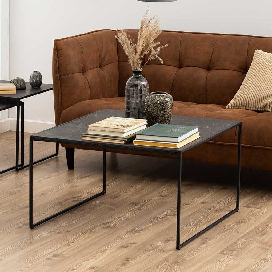 Table basse Inacio 80x80 - noir