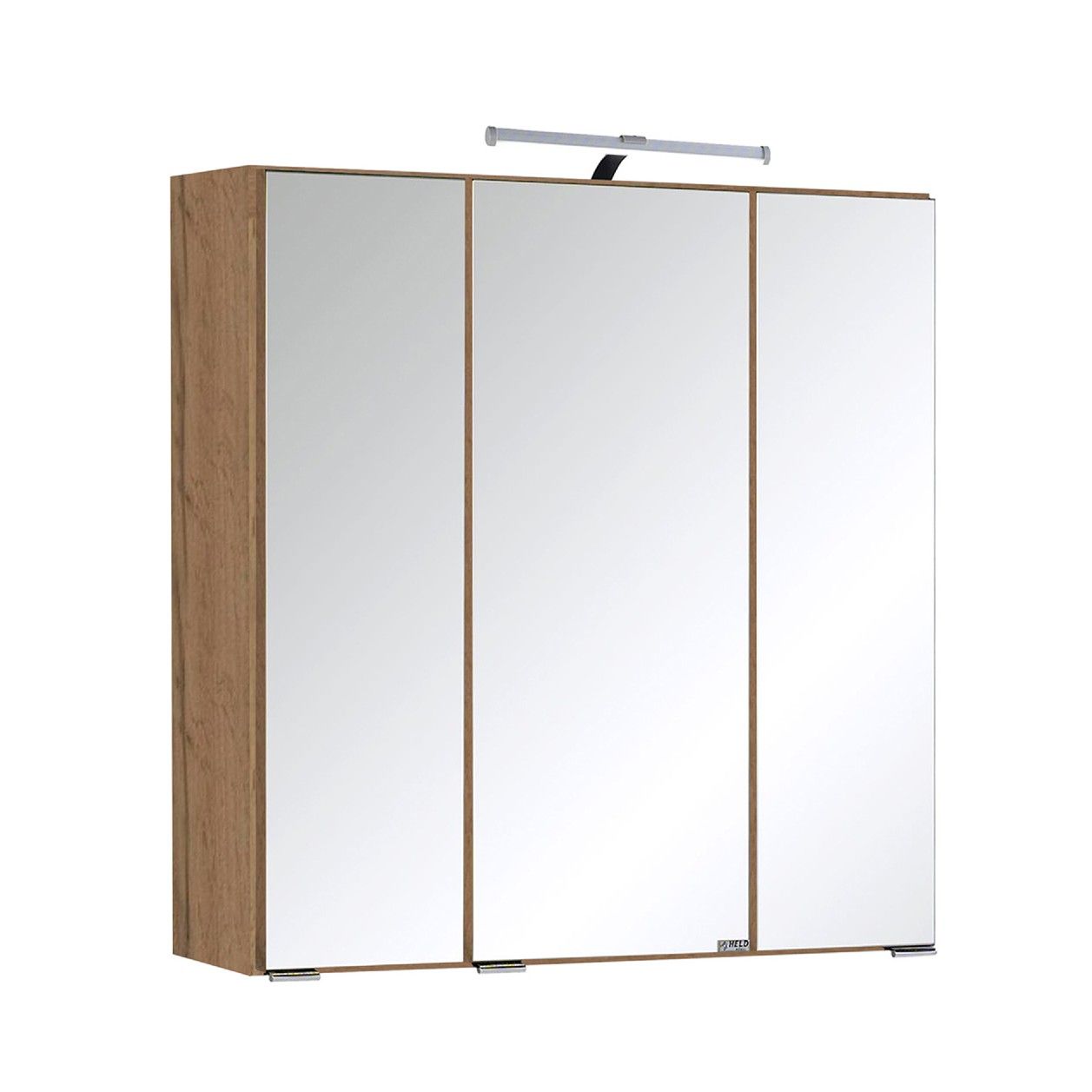 Armoire de toilette Bobbi 60cm modèle 2 3 portes & eclairage LED - chêne