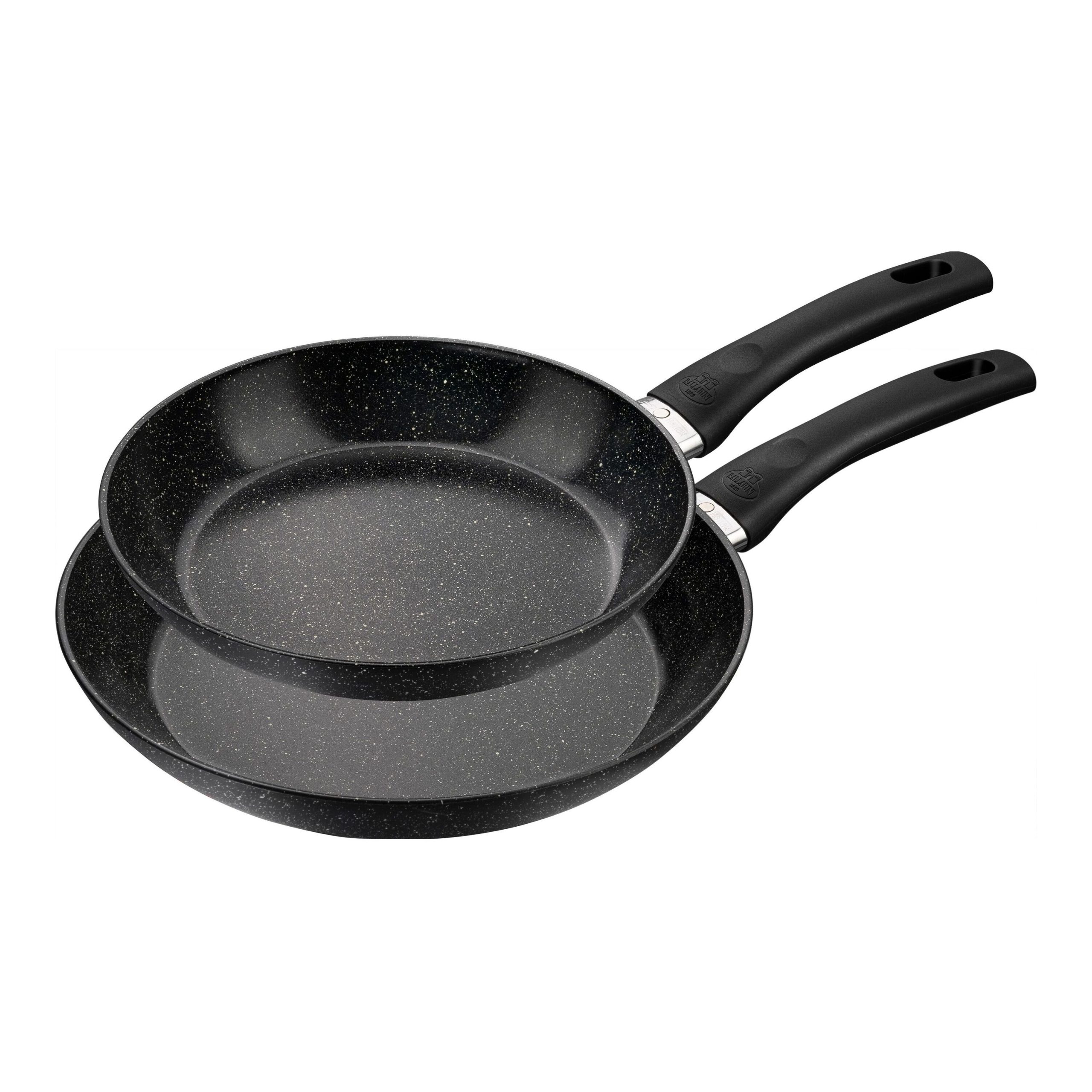 Set de poêles, 2-pcs. /24/28 cm, noir mat, Aluminium