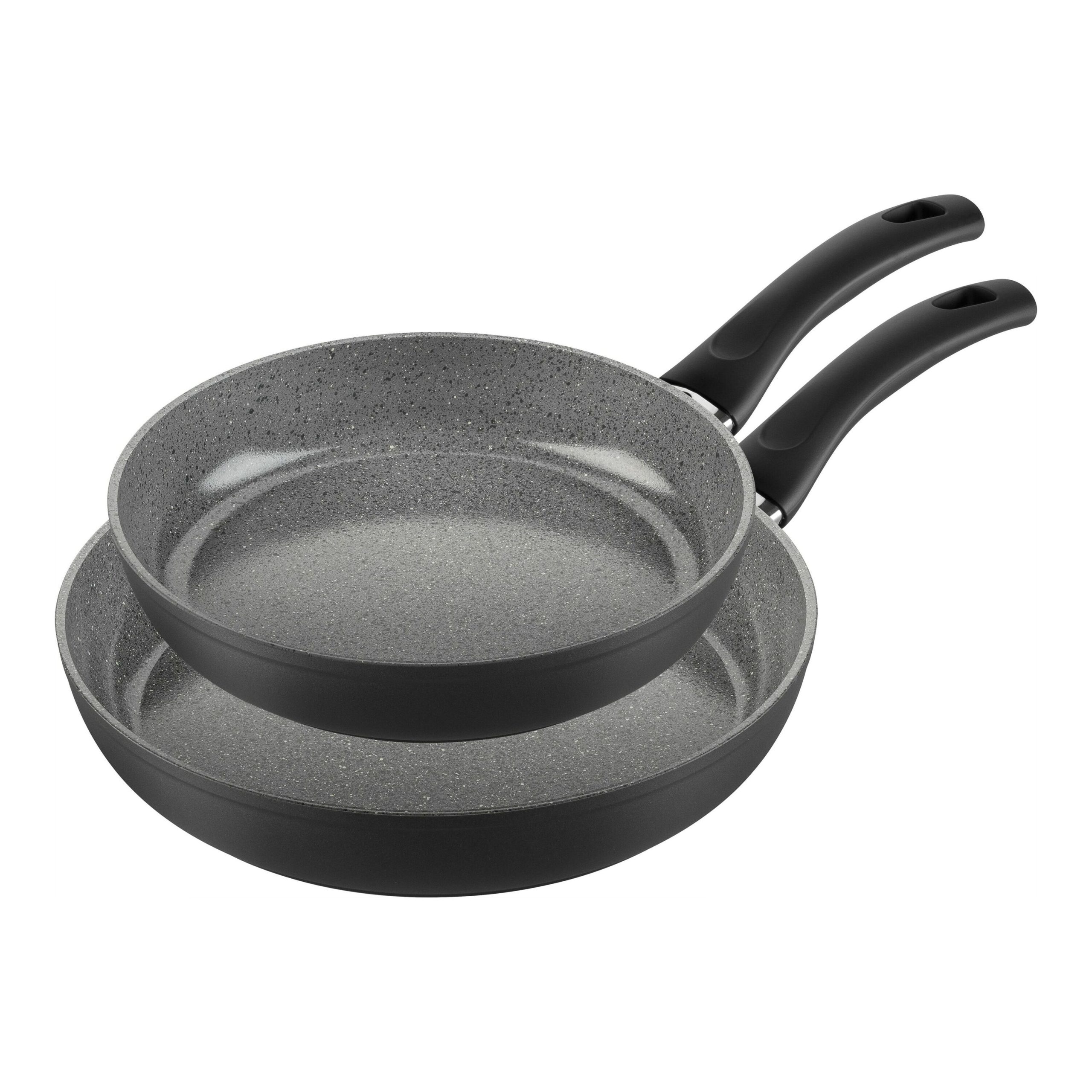 Set de poêles, 2-pcs. /20/28 cm, gris pierre, Aluminium