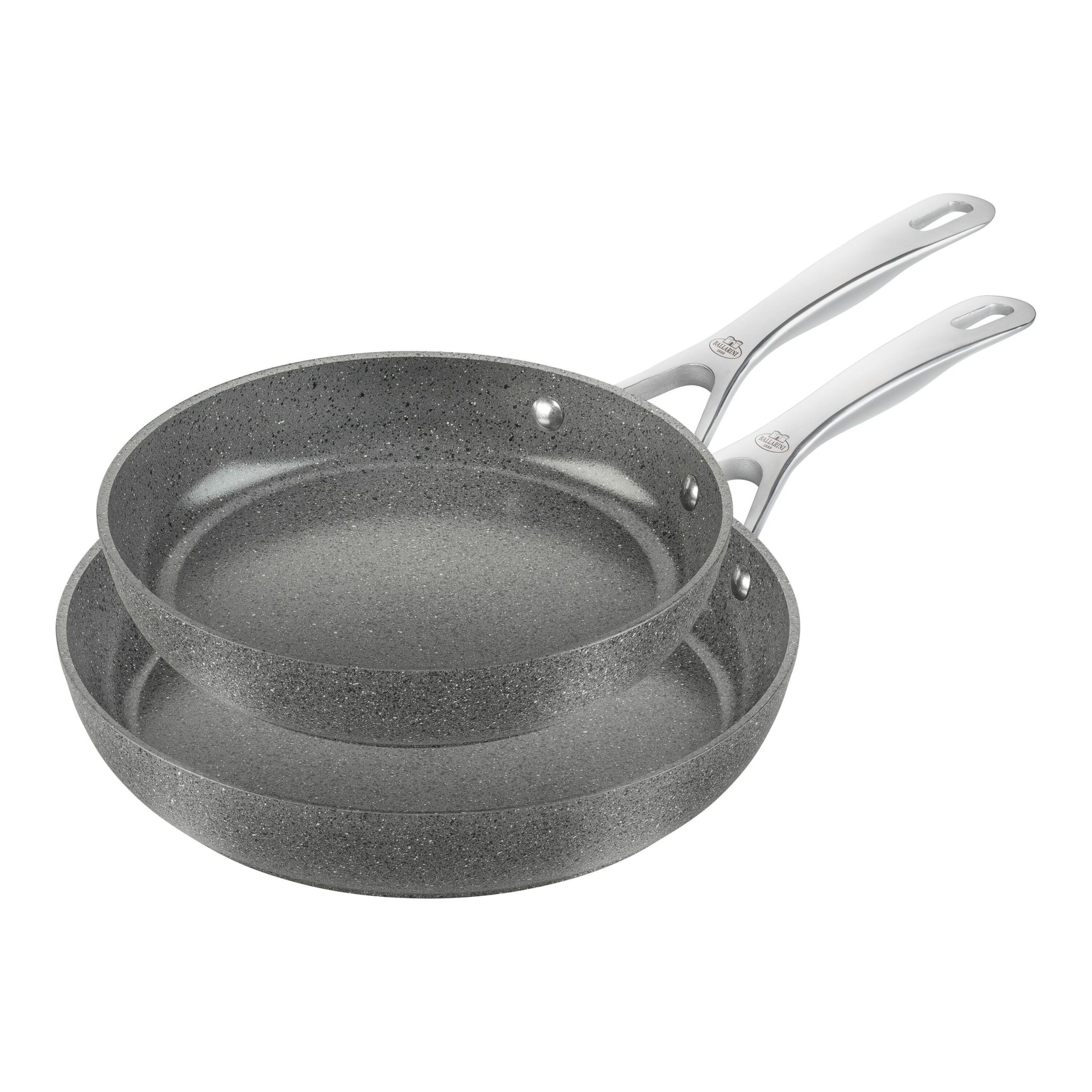Set de poêles, 2-pcs. /24/28 cm, gris pierre, Aluminium