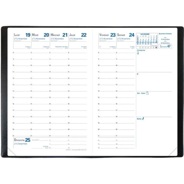 Agenda de poche 2026 Semainier QUO VADIS Affaires - 100 x 150 mm