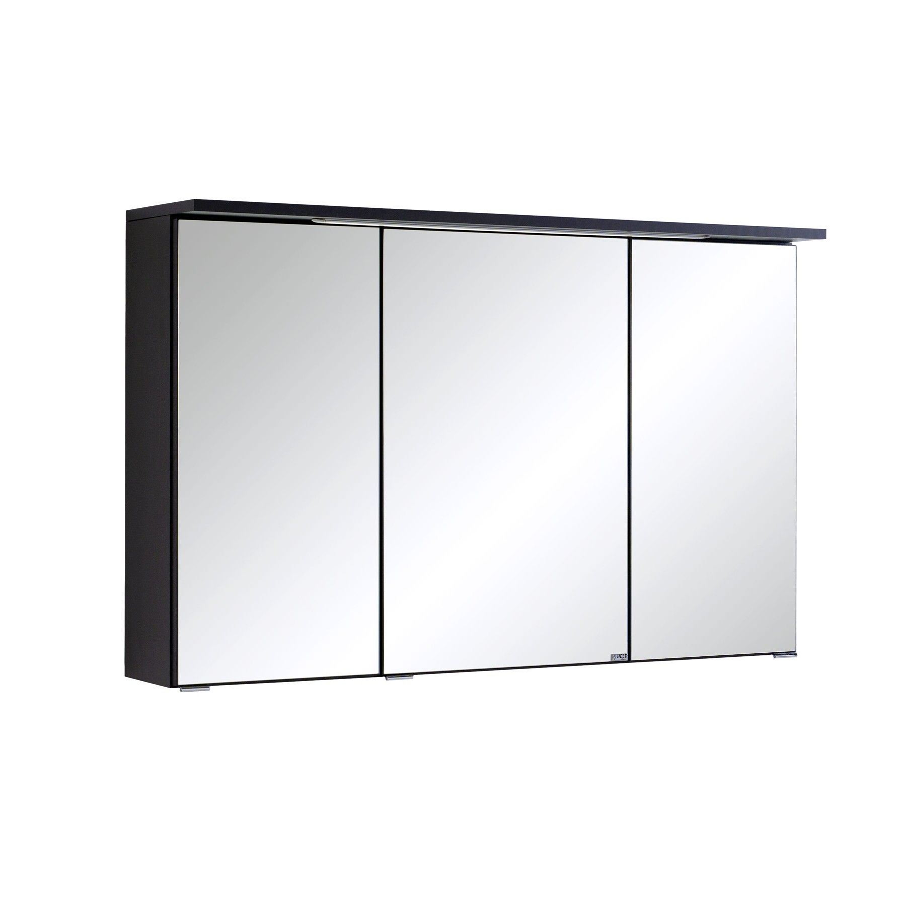 Armoire de toilette Bobbi 100cm modèle 1 3 portes & eclairage LED - graphite