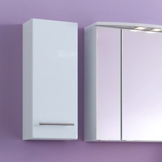 Armoire murale Small 25cm 1 porte - blanc brillant