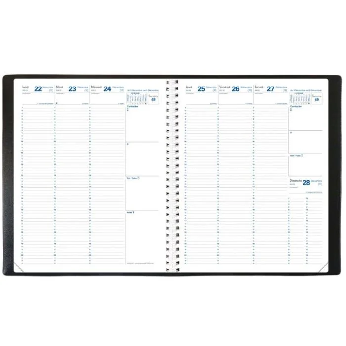 Recharge pour Agenda Semainier 2026 Euréquart 24 x 30 cm QUO VADIS