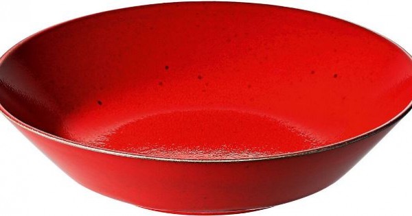 Assiette en grès Pimento à salade Ø 25.4 cm Ht 6.2 cm (x 6)