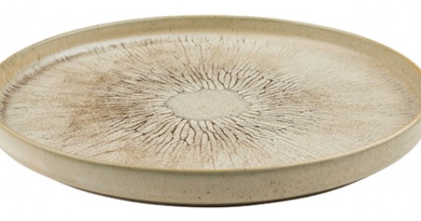 Assiette porcelaine Siroko plate bord droit Ø 25 cm (x 4)