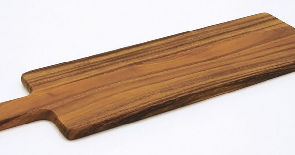 Assiette en bois d'acacia, planche Pintch'O mega, 50 x 15 cm (x 1)