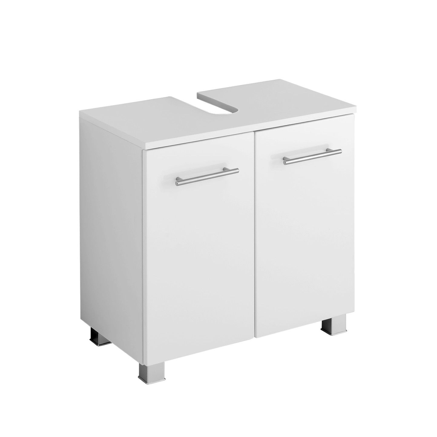 Meuble sous lavabo Pollet 60cm 2 portes - blanc