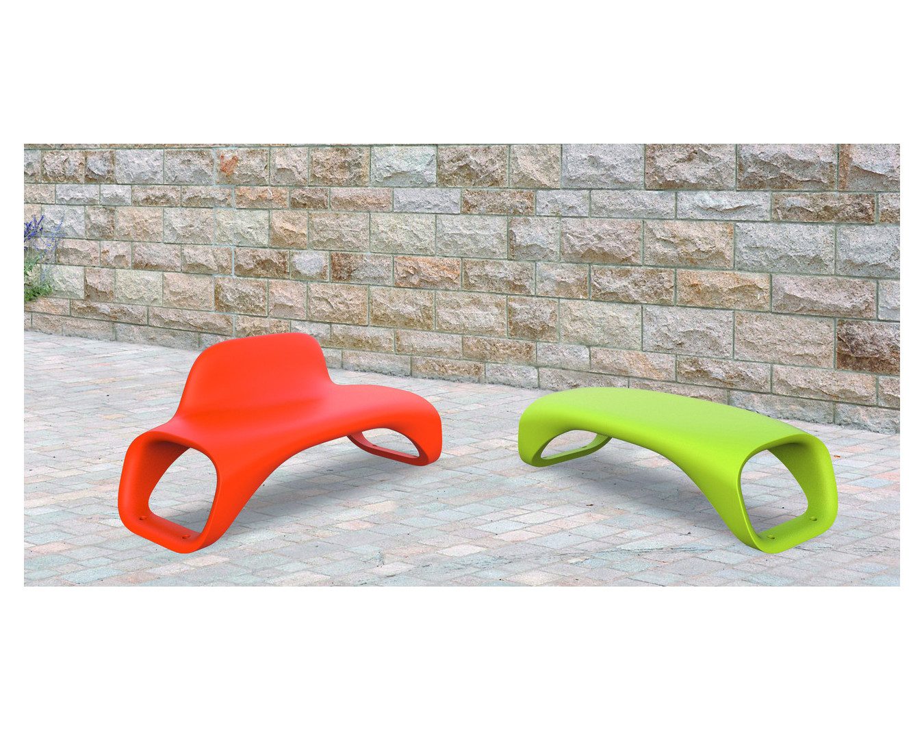 1 banc design Arès + 2 banquettes