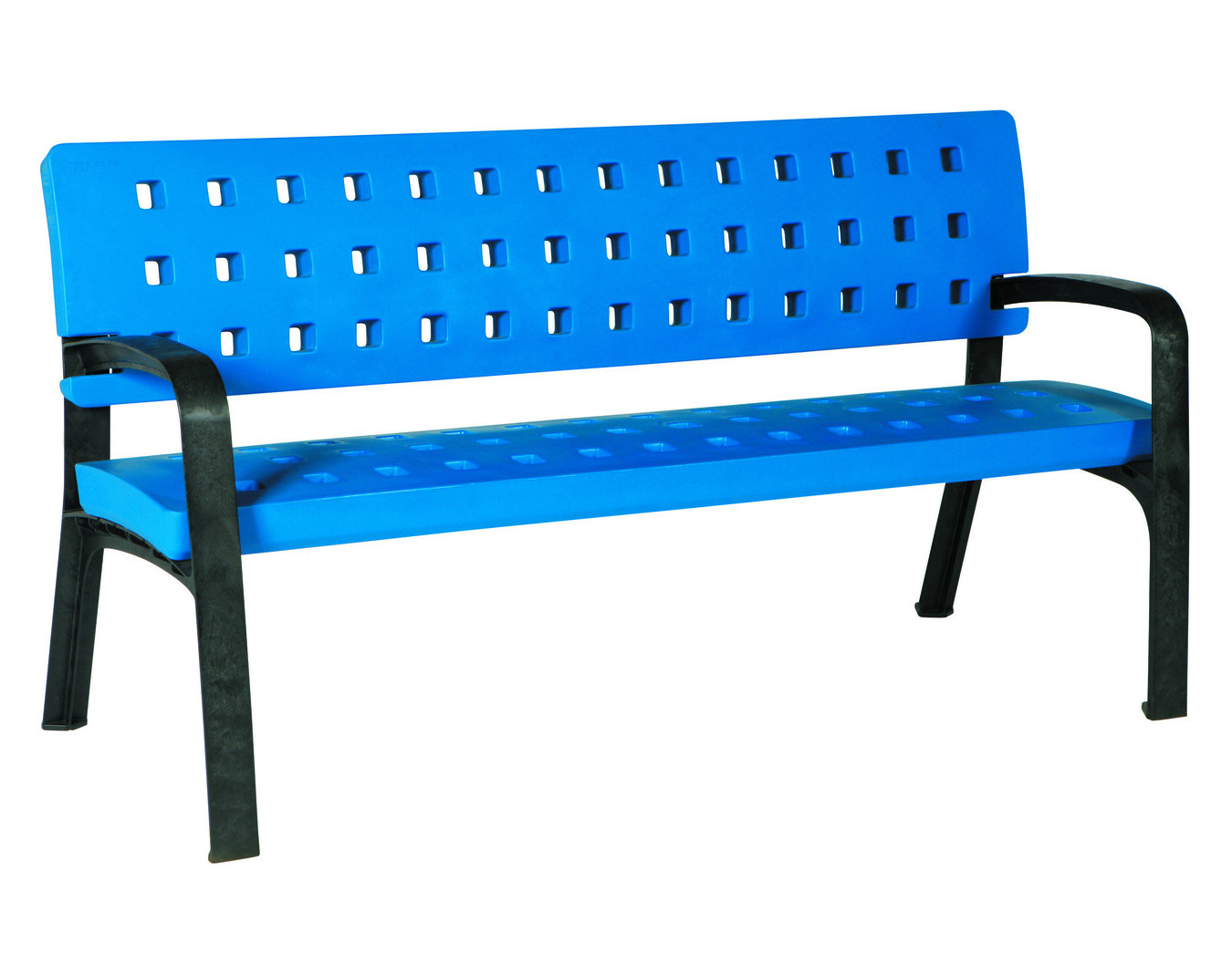 1 banc polyéthylène + 1 corbeille + 1 jardinière