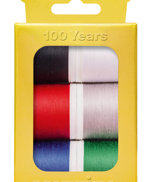 Boîte de fils à broder anniversaire « Aerofil 120 » MADEIRA (6 bobines x 100 m)