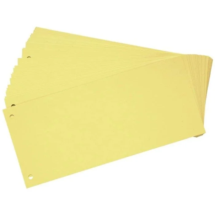 Intercalaires en carton - 240 x 105 mm - Jaune OXFORD Lot de 100
