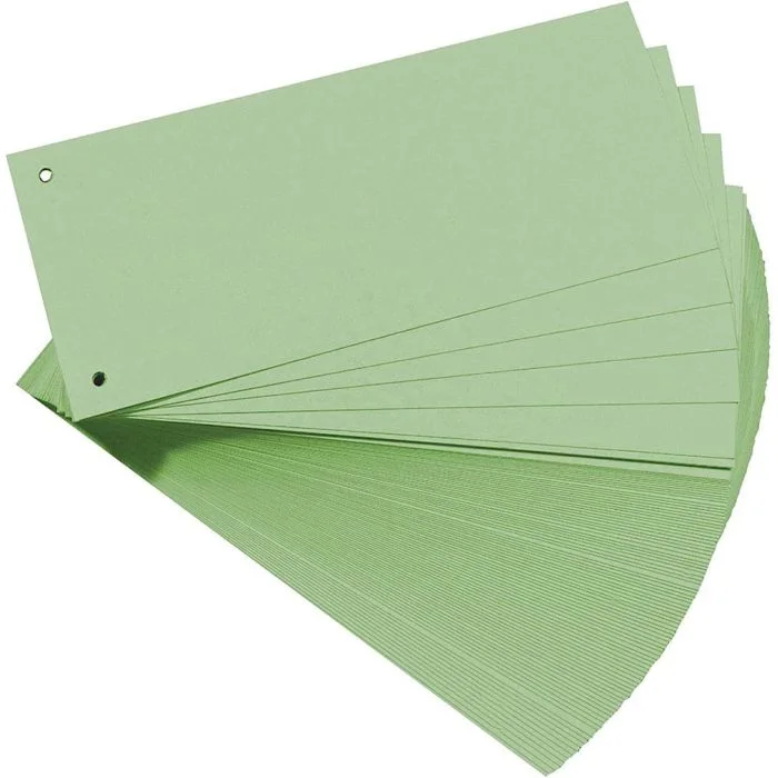 Intercalaires en carton - 240 x 105 mm - Vert OXFORD Lot de 100