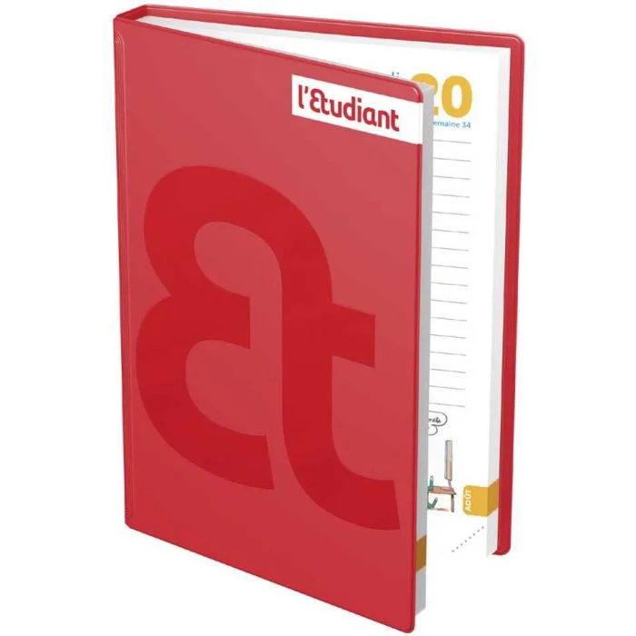 Agenda Scolaire 2025/2026 - L'Etudiant MANIFESTE - Rouge OXFORD