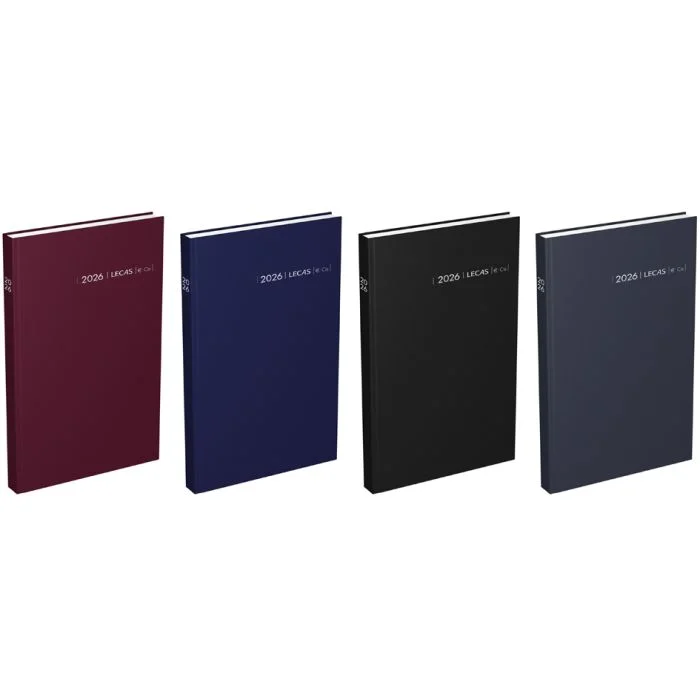 Agenda 2026 - Journalier Carré - 140 x 220 mm - Assortiment LECAS