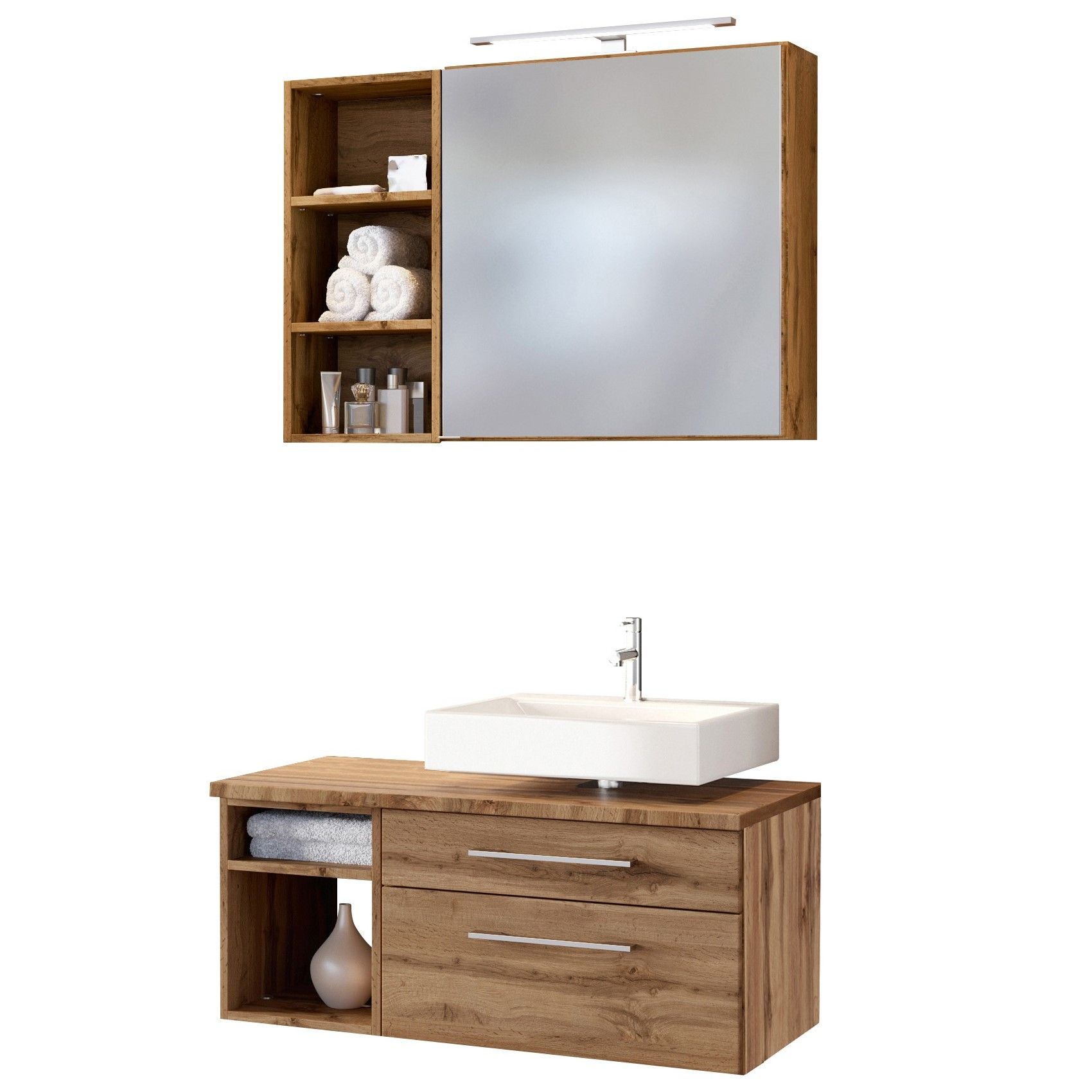 Ensemble salle de bains Dasa 5 droite - chêne wotan