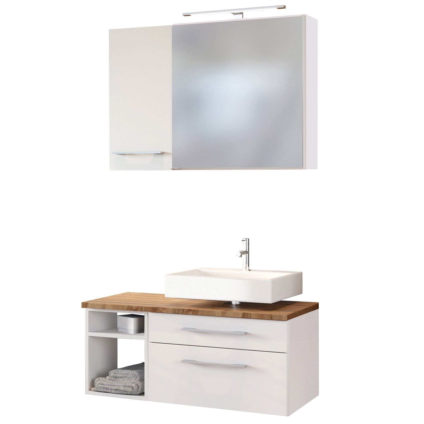 Ensemble salle de bains Dasa 6 droite - blanc