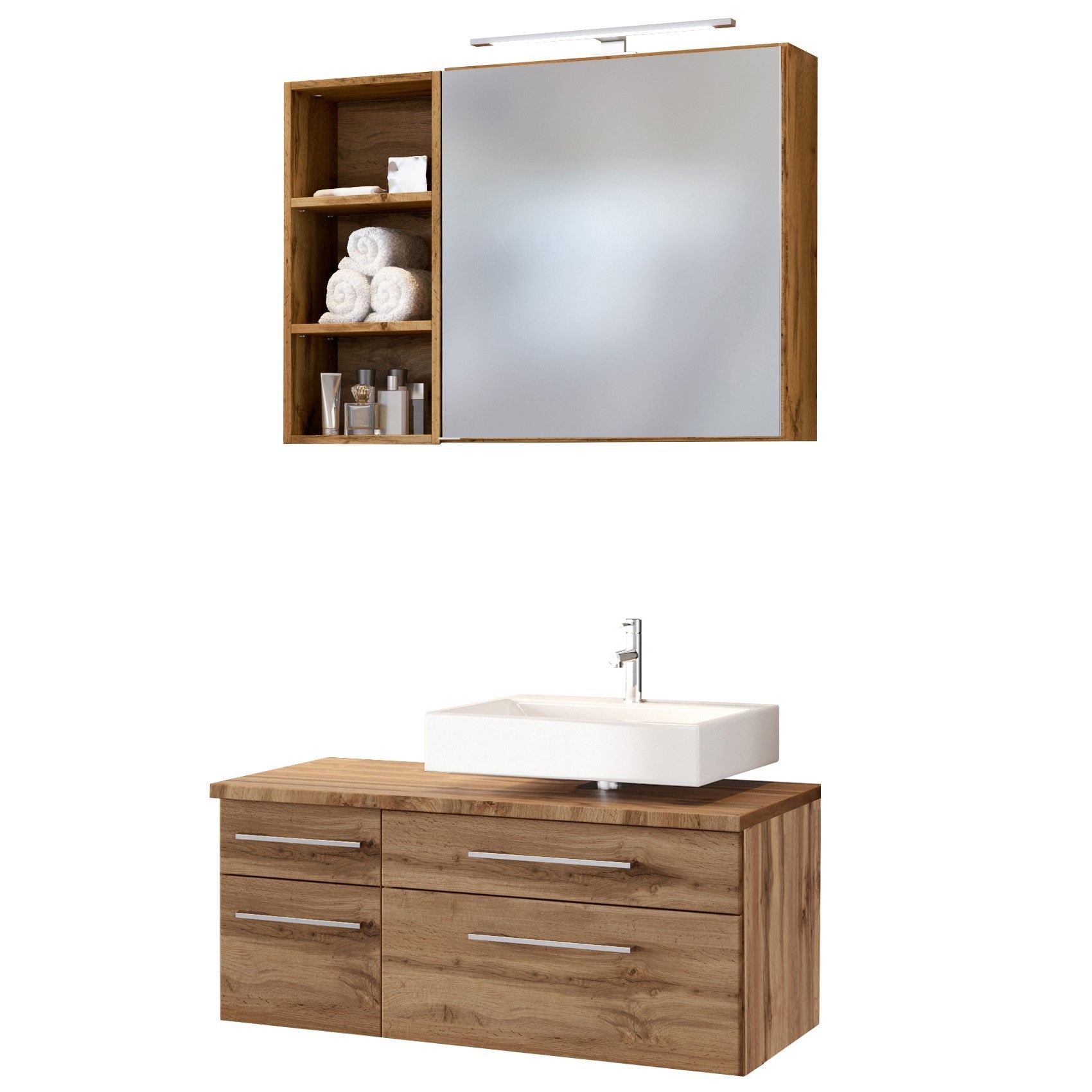Ensemble salle de bains Dasa 7 droite - chêne wotan