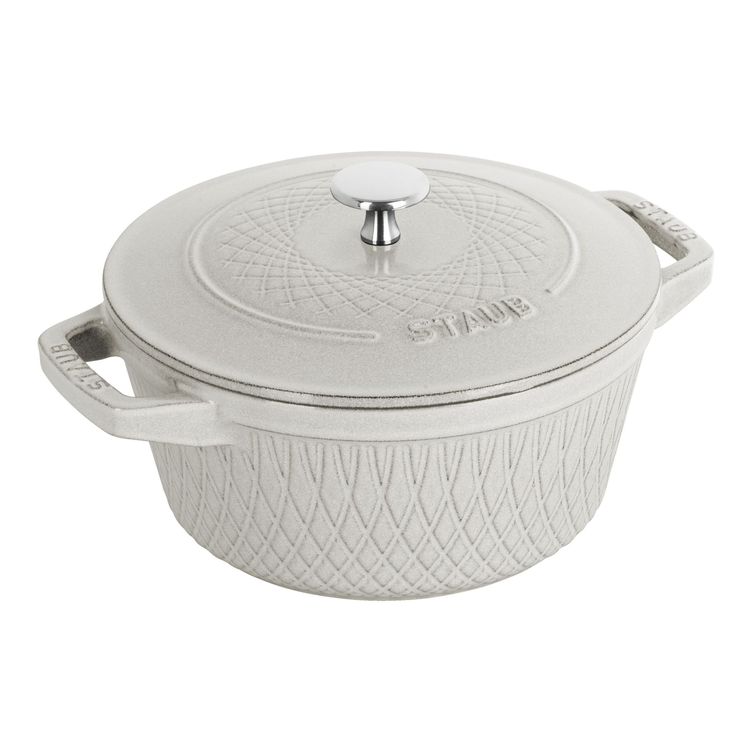 Cocotte twister 20 cm, Rond(e), Truffe blanche, Fonte