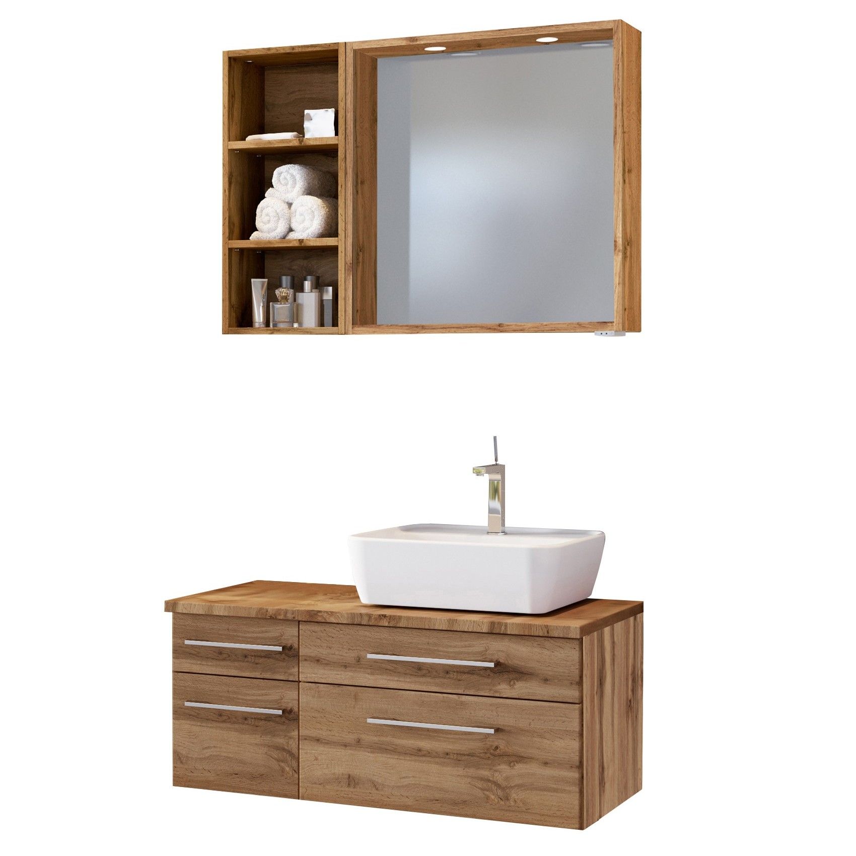 Ensemble salle de bains Dasa 11 droite - chêne wotan