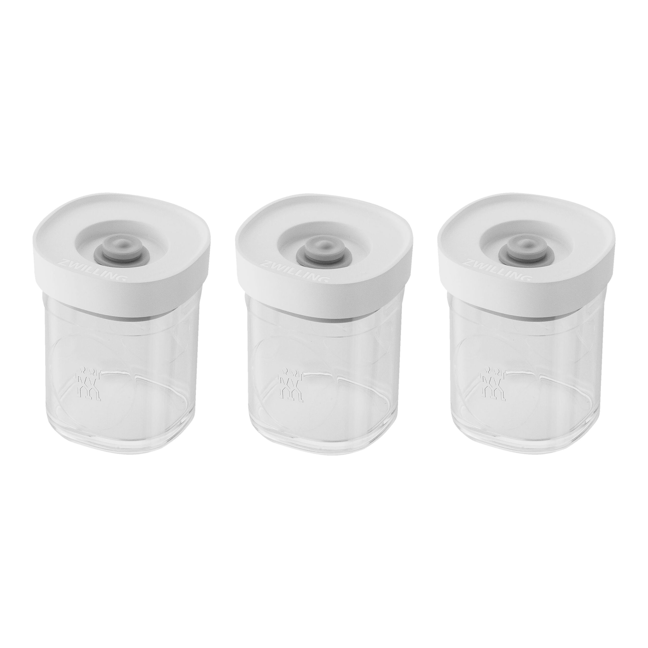 Set CUBE, XS / 3-pcs, transparent-blanc