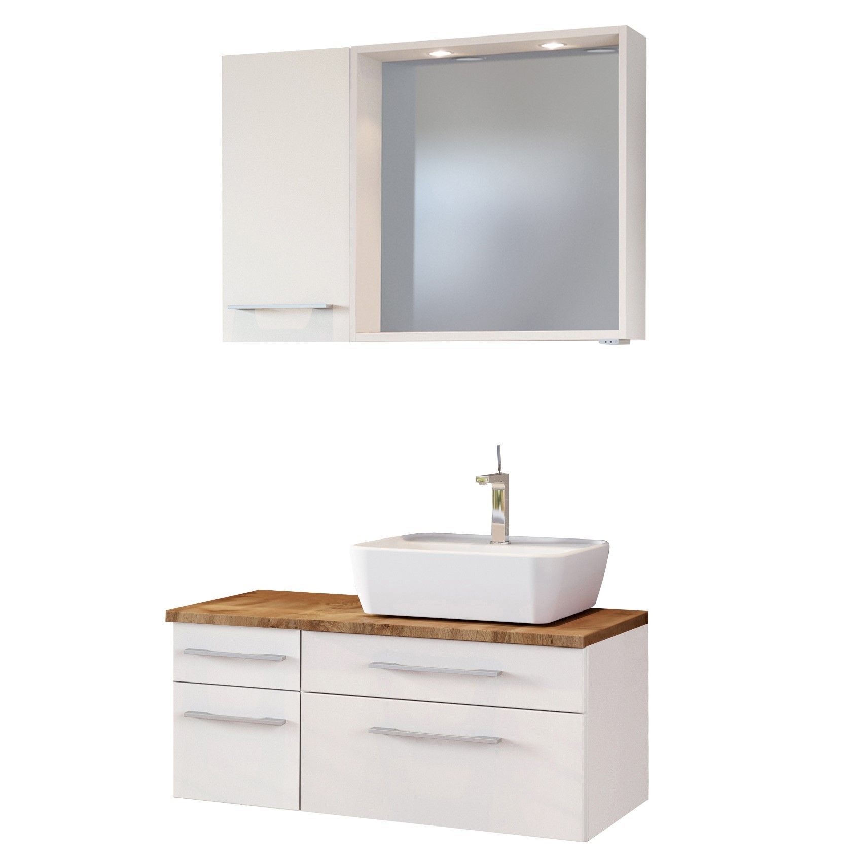 Ensemble salle de bains Dasa 12 droite - blanc