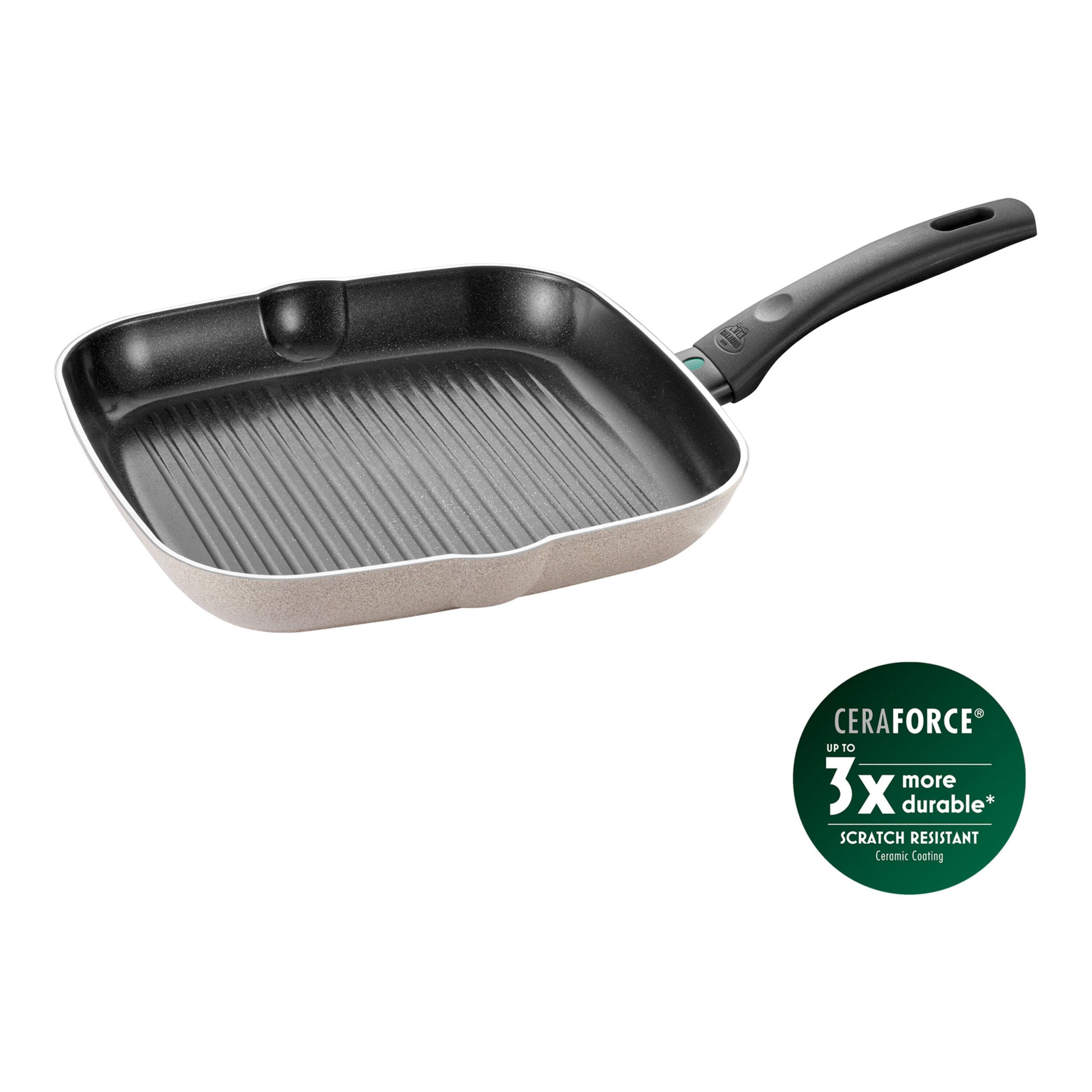 Gril, 28 cm, Aluminium, Revêtement antiadhésif en céramique