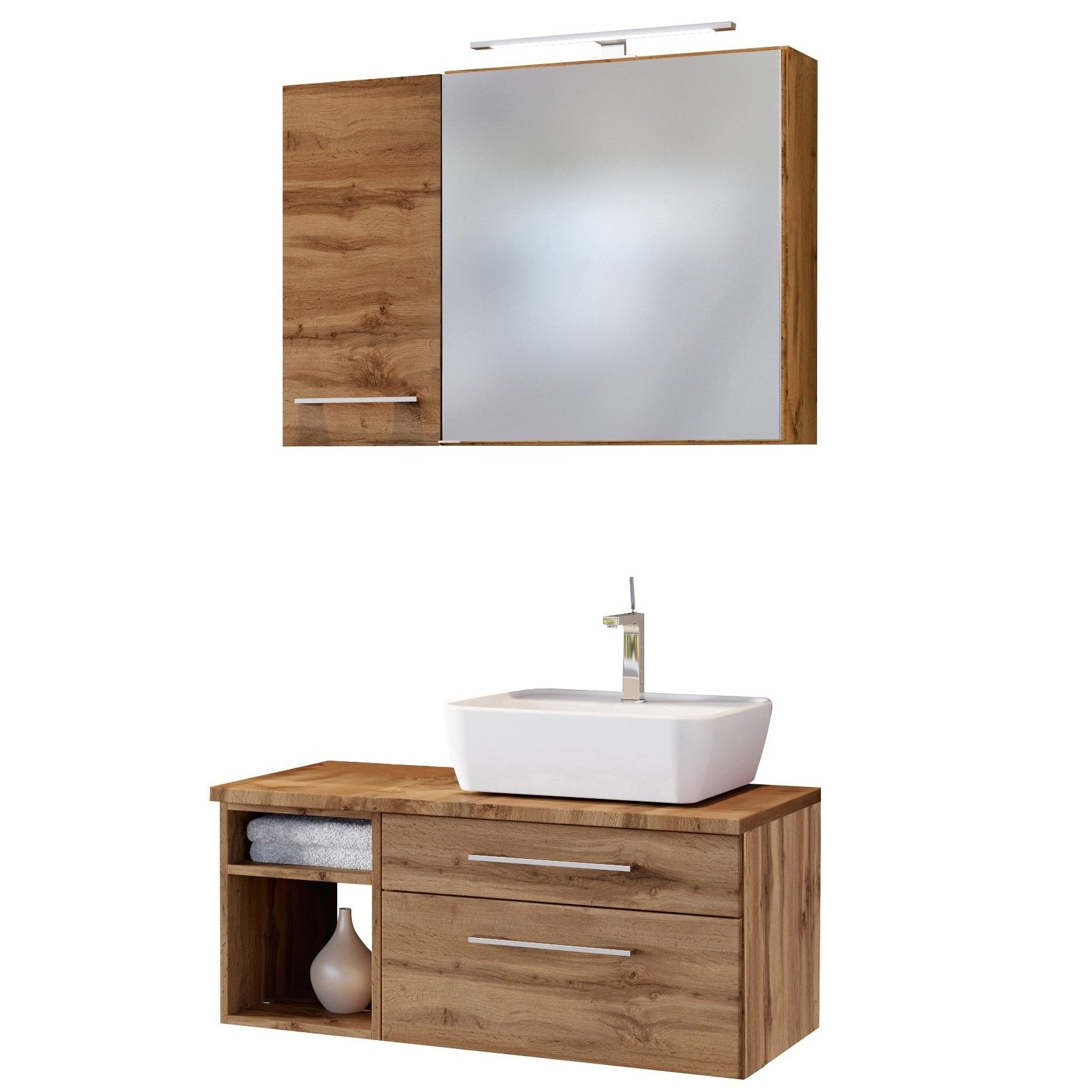 Ensemble salle de bains Dasa 14 droite - chêne wotan