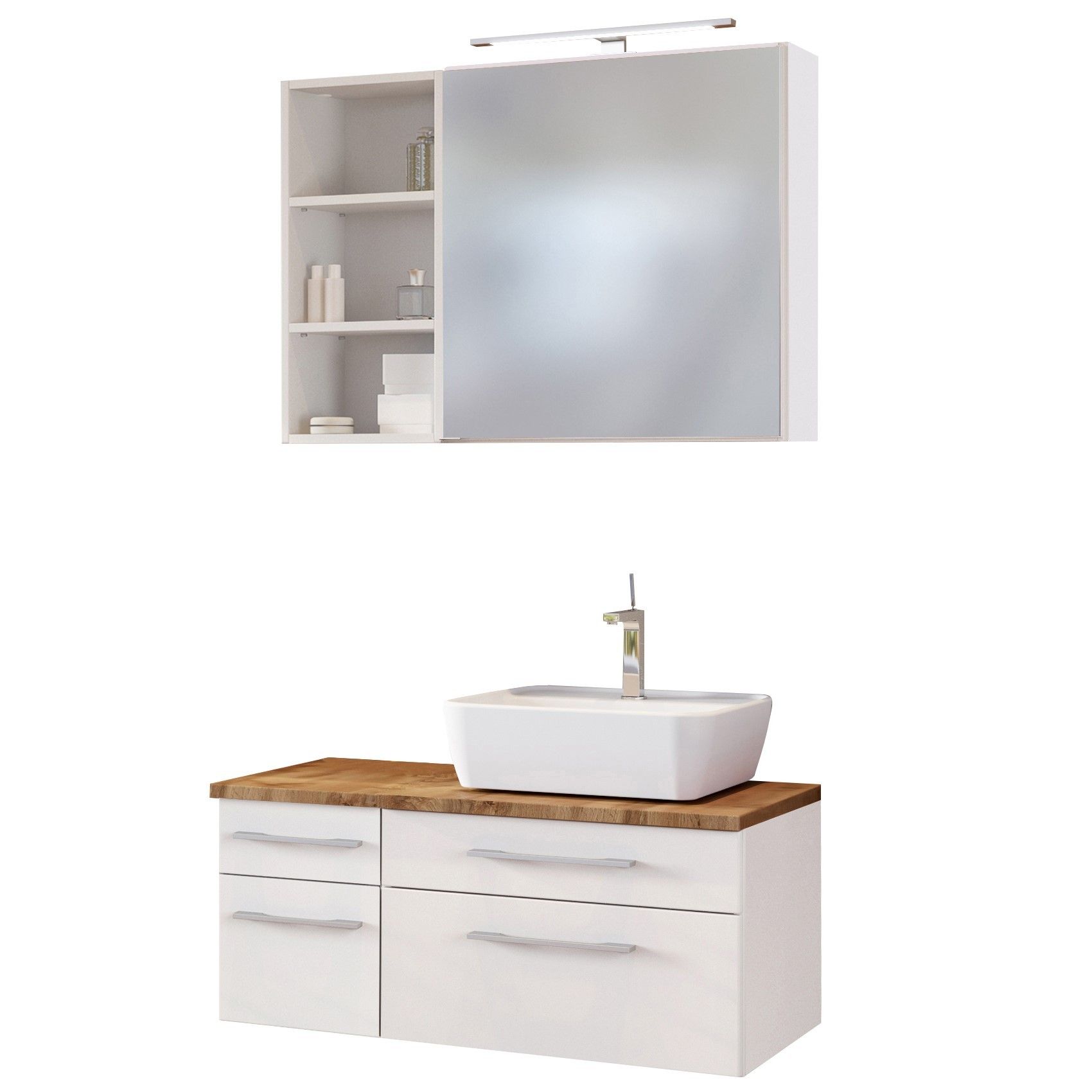 Ensemble salle de bains Dasa 15 droite - blanc