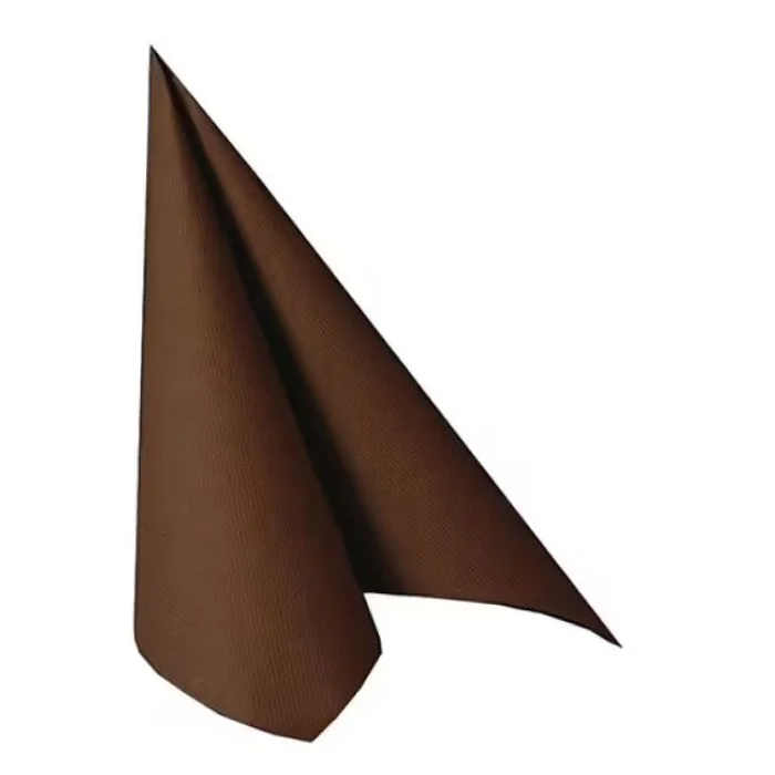 Serviettes en papier - Brun - 400 x 400 mm PAPSTAR ROYAL Collection Lot de 50