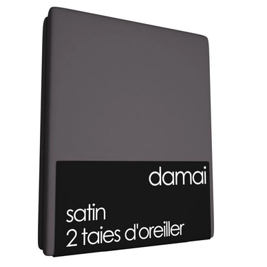 2 Taies d'Oreiller Damai Basalt (Satin)