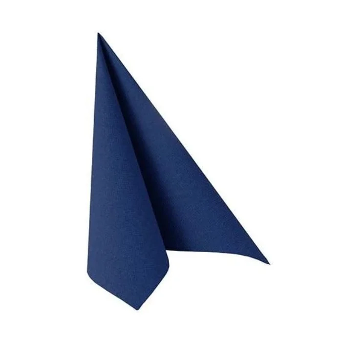 Serviettes en papier - Bleu foncé - 400 x 400 mm PAPSTAR ROYAL Collection Lot de 50