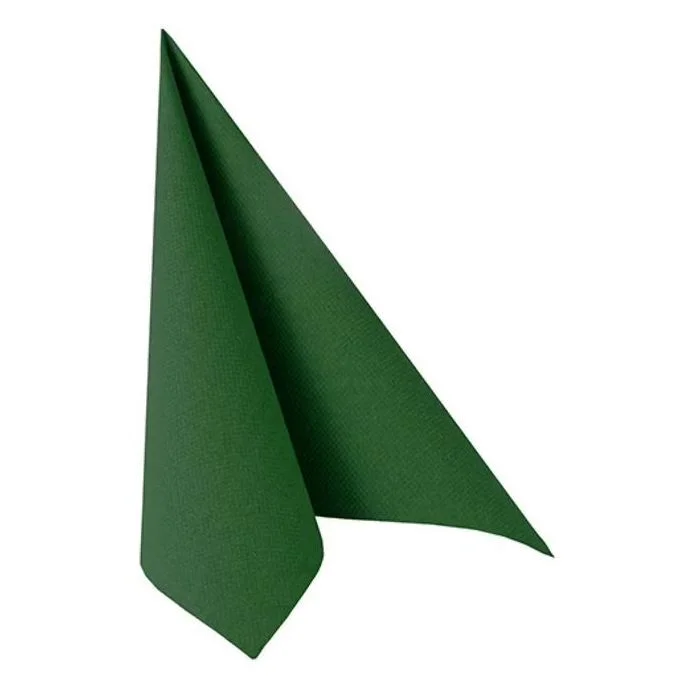 Serviettes en papier - Vert foncé - 400 x 400 mm PAPSTAR ROYAL Collection Lot de 50