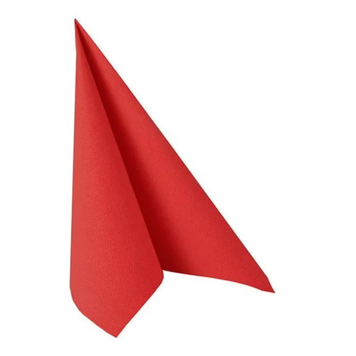 Serviettes en papier - Rouge - 400 x 400 mm PAPSTAR ROYAL Collection Lot de 50