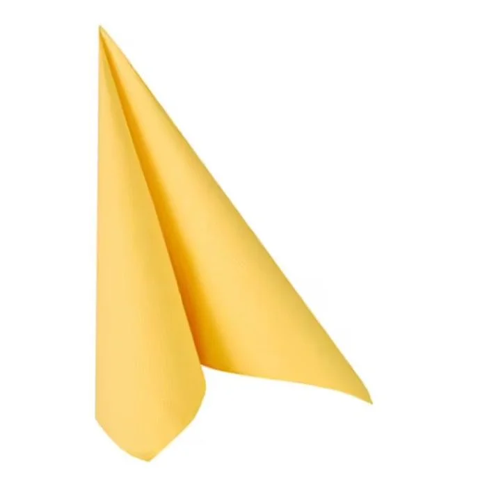 Serviettes en papier - Jaune - 400 x 400 mm PAPSTAR ROYAL Collection Lot de 50