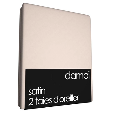 2 Taies d'Oreiller Damai Poussière (Satin)