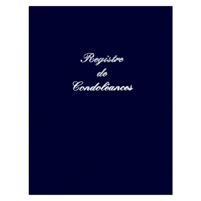 Registre de condoléances pour Messages - Bleu ELVE