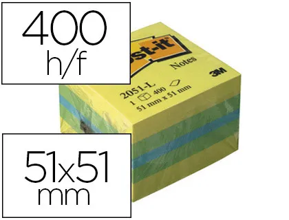 Bloc-notes post-it minis 51x51mm 400f repositionnables coloris rêve