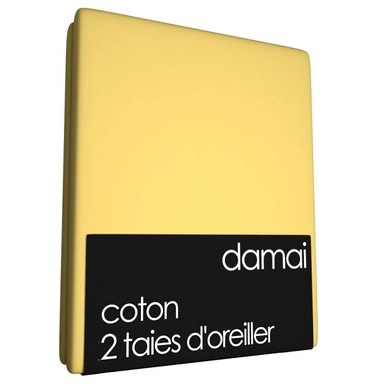 2 Taies d'Oreiller Damai Citron Jaune (Coton)