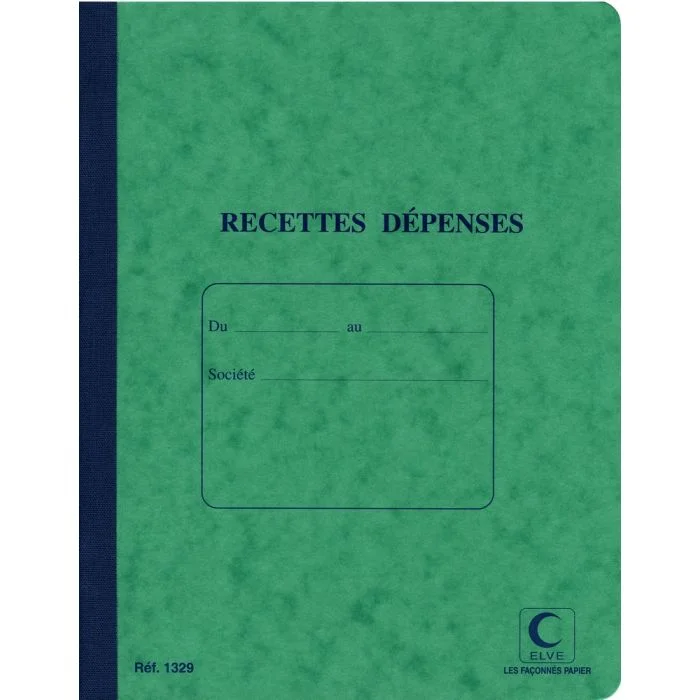 Cahier Recettes et Dépenses - 220 x 170 mm ELVE 1329