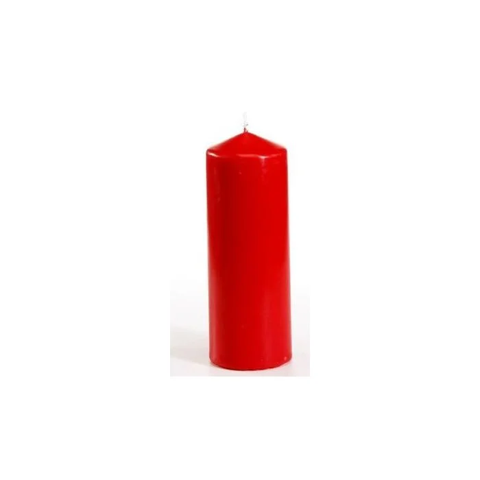 Bougie cylindrique - Rouge 16,5 cm PAP STAR