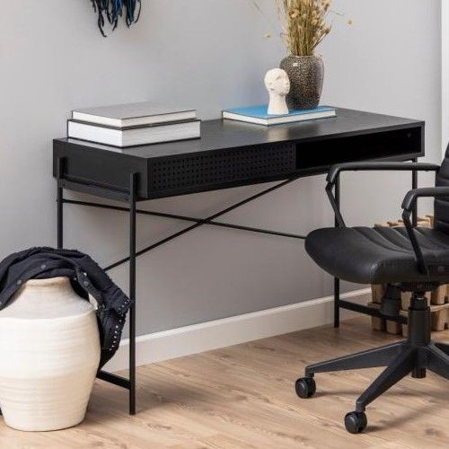 Bureau Angèle 110cm 1 porte - noir