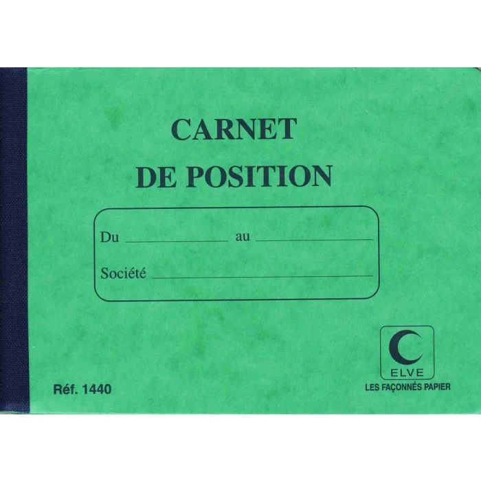 Cahier Position de compte - 114 x 156 mm ELVE 1440