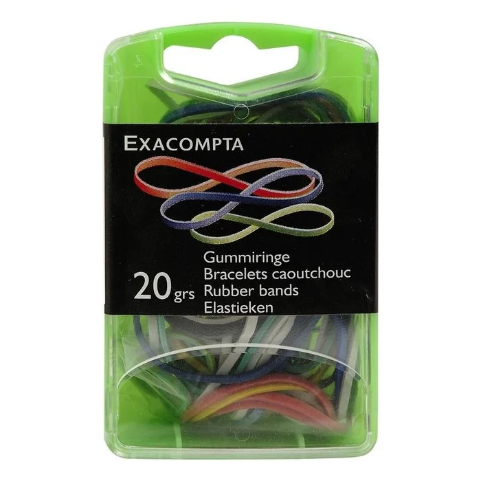 Bracelets caoutchouc - Assortiment de couleurs EXACOMPTA Lot de 100