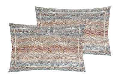 Taie d'Oreiller Missoni John Black Multicolore Coton (Set de 2)