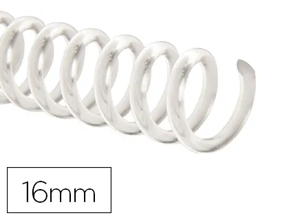 Spirale Q-Connect plastique transparent 32 5:1 120f calibre 2mm diamètre 16mm boîte 100 unités