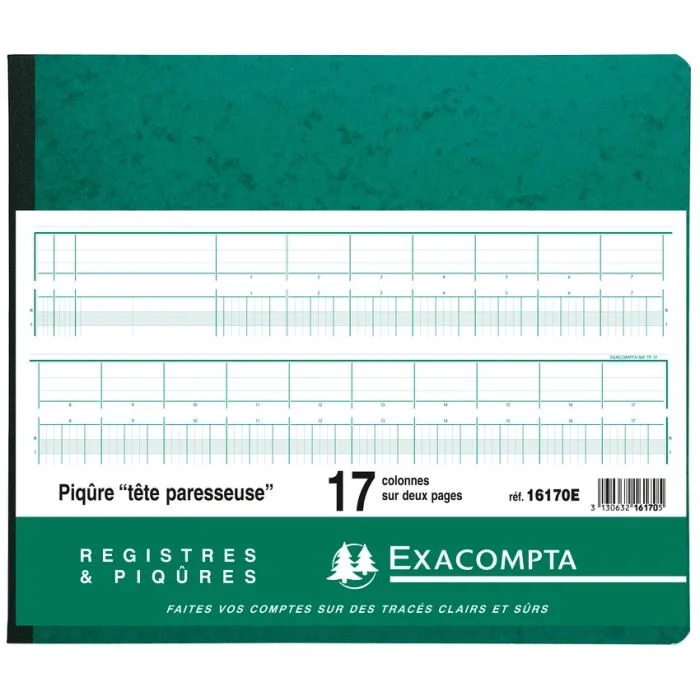 EXACOMPTA Registre 17 colonnes - 270 x 320 mm